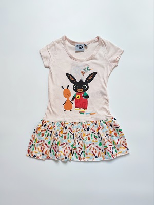 Dívčí šaty BING světle meruňkové