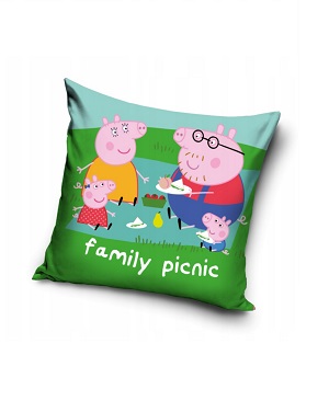 Povlak na polštář PRASÁTKO PEPPA zelený