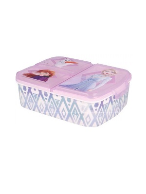 Stor Dělený plastový box na svačinu FROZEN 2 Elements