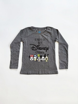 Dívčí tričko DISNEY - tmavě šedé DR