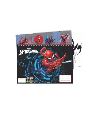 Spirálový blok A4 se samolepkami SPIDERMAN