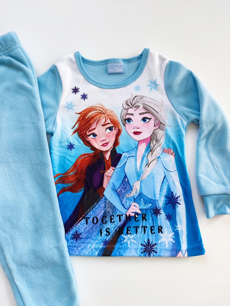 Dívčí fleecové pyžamo FROZEN světle modré