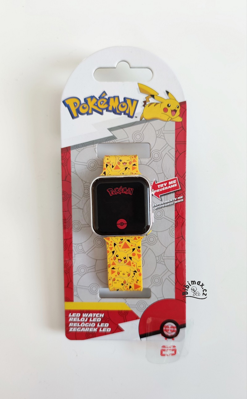 Digitální LED hodinky POKEMON žluté