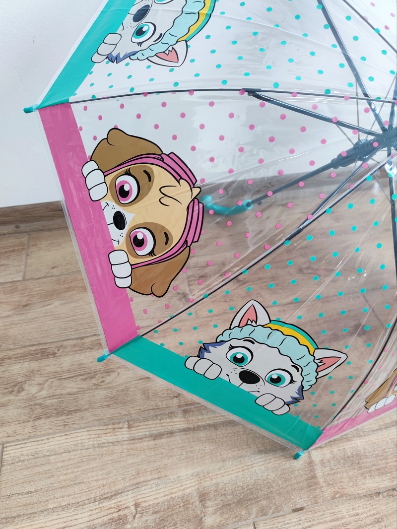 Dívčí Deštník TLAPKOVÁ PATROLA průhledný - SKY a EVEREST