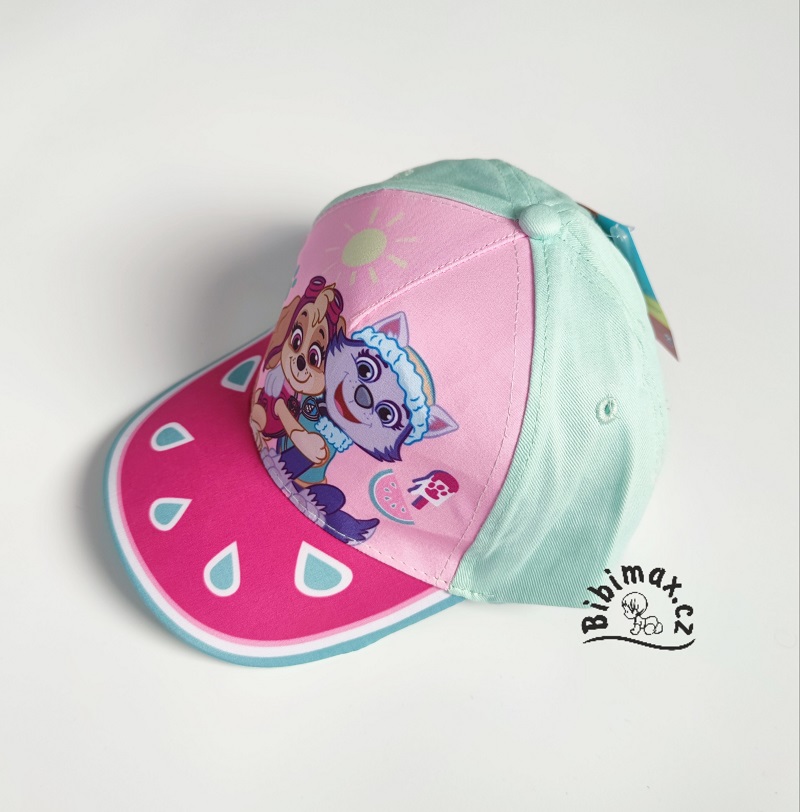 Dívčí kšiltovka TLAPKOVÁ PATROLA tyrkysová SKY a EVEREST