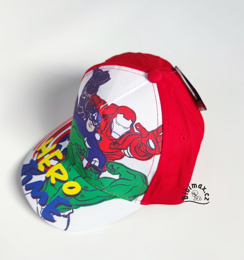 Chlapecká kšiltovka AVENGERS červeno-bílá