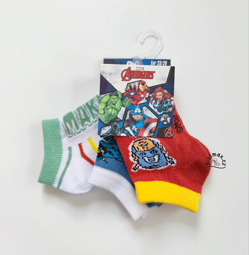 Chlapecké kotníčkové ponožky AVENGERS - 3 ks A