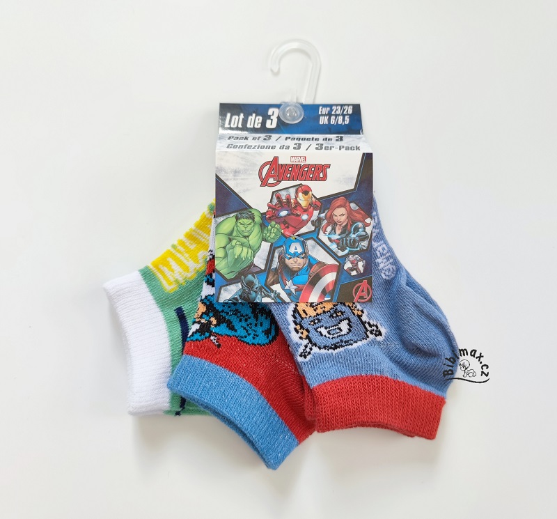 Chlapecké kotníčkové ponožky AVENGERS - 3 ks B