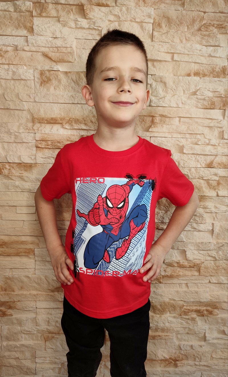 Chlapecké tričko SPIDERMAN červené KR