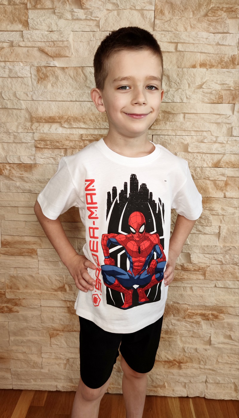 Chlapecké letní pyžamo/komplet SPIDERMAN bílá/černá