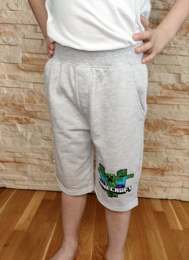 Chlapecké kraťasy MINECRAFT - šedé