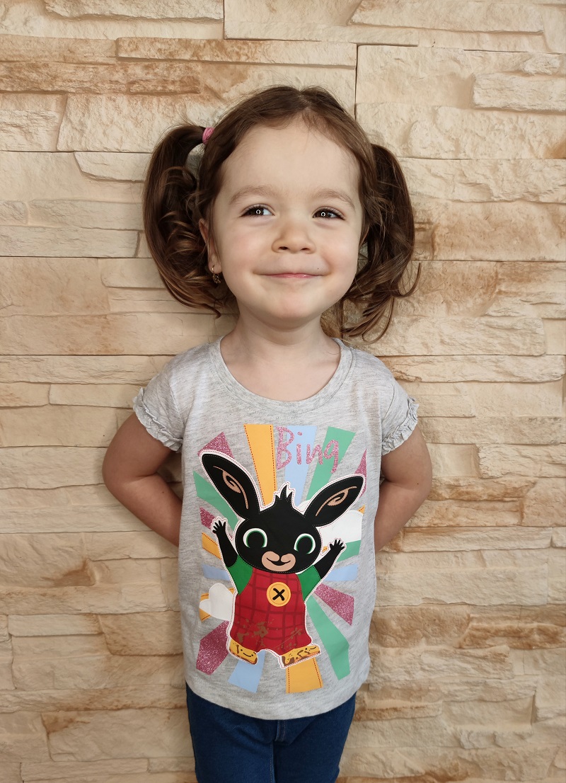 Dívčí tričko BING šedé KR