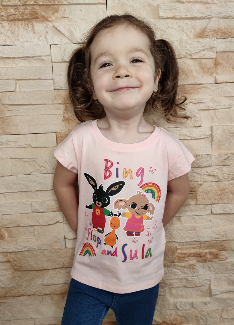 Dívčí tričko BING meruňkové KR