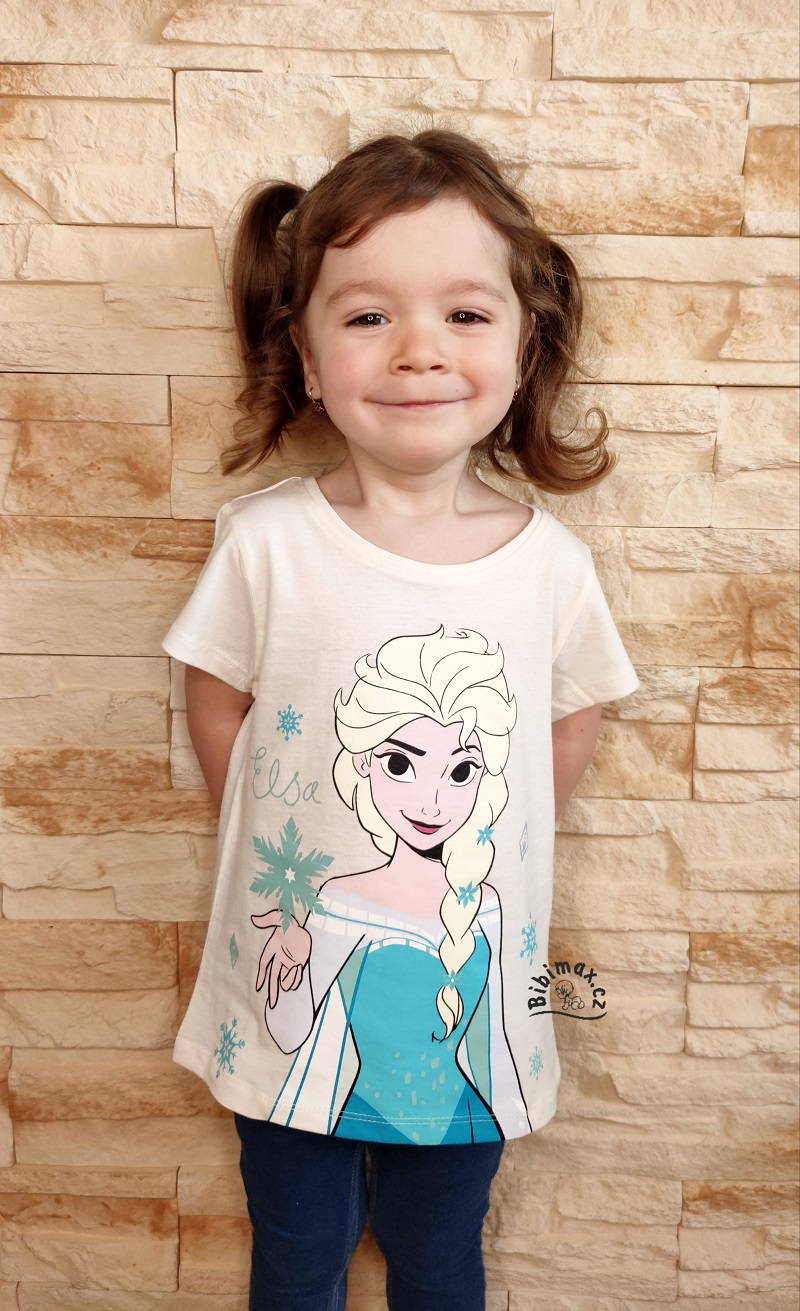 Dívčí tričko disney FROZEN béžové KR