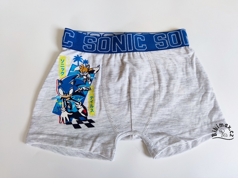 Chlapecké boxerky SONIC - modré/šedé