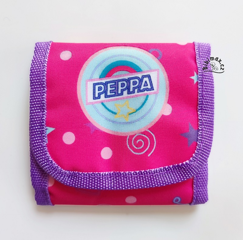 Dívčí peněženka PRASÁTKO PEPPA růžovo-fialová