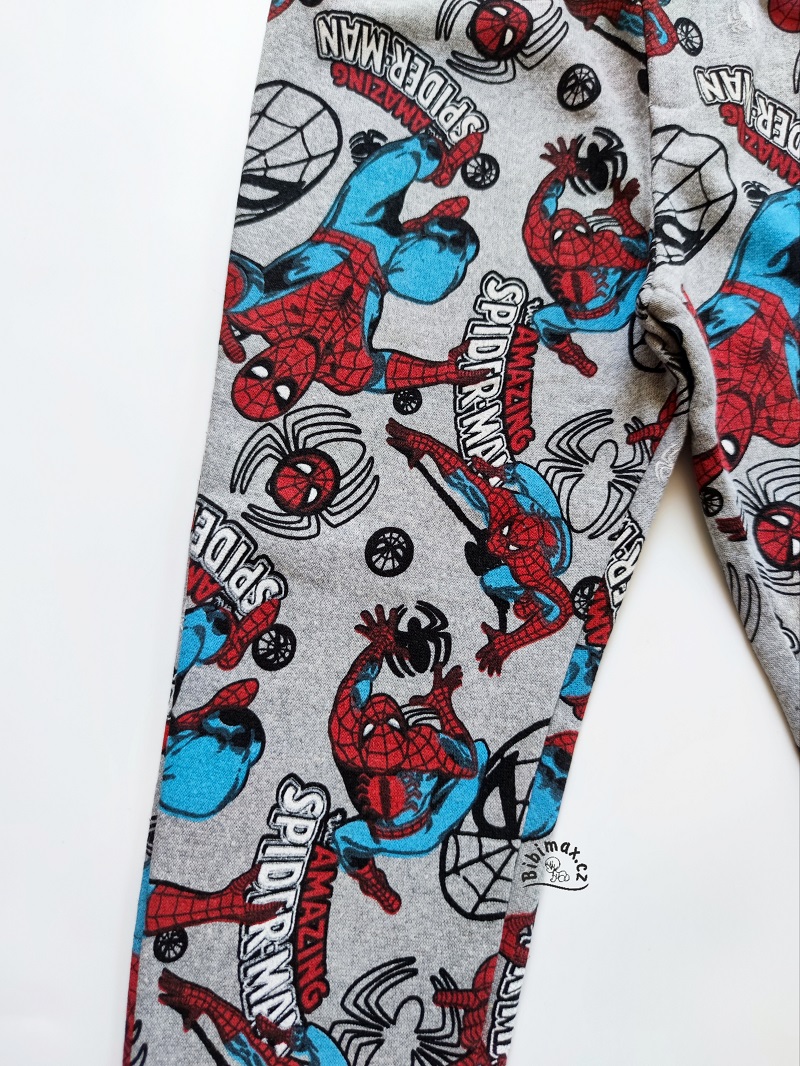 Chlapecké tepláky marvel SPIDERMAN šedé potisk