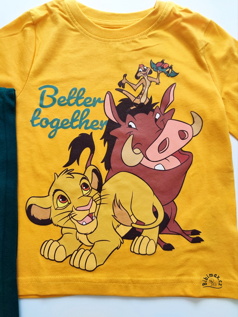 Chlapecké pyžamo LVÍ KRÁL žluté - Better