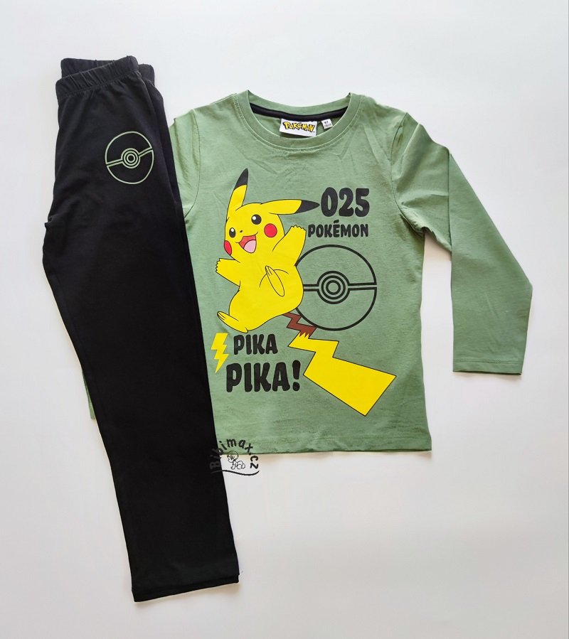 Chlapecké pyžamo POKÉMON zelenkavé