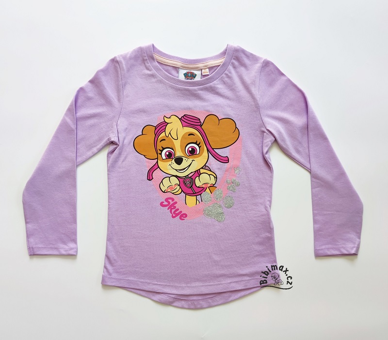 Dívčí tričko TLAPKOVÁ PATROLA fialové DR