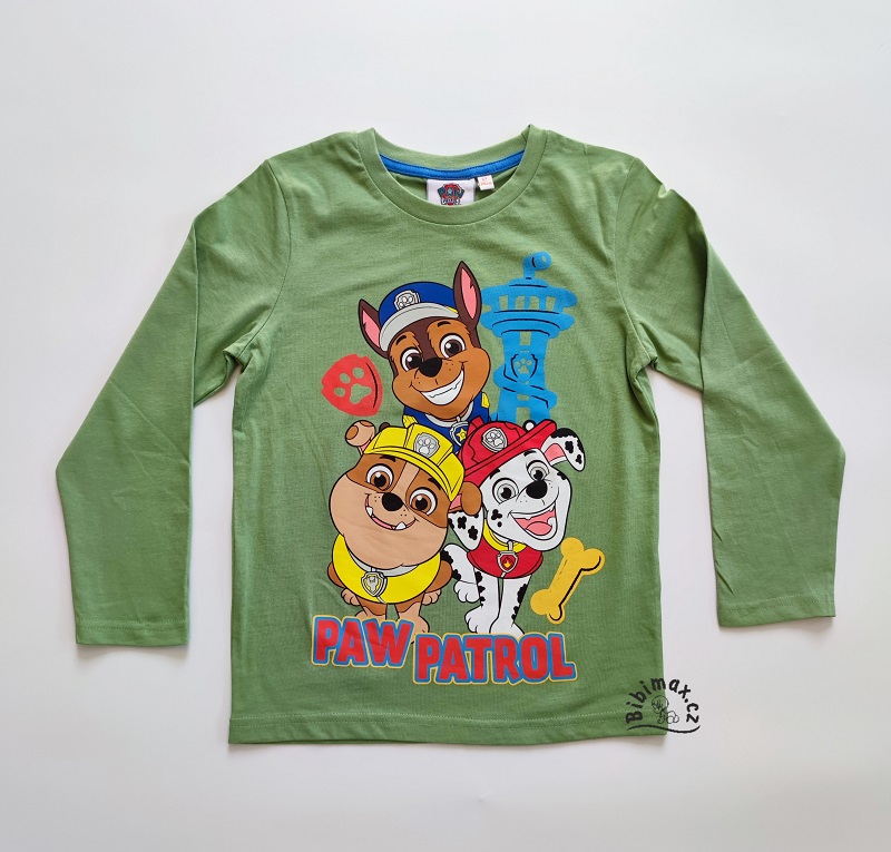 Chlapecké tričko TLAPKOVÁ PATROLA zelené DR