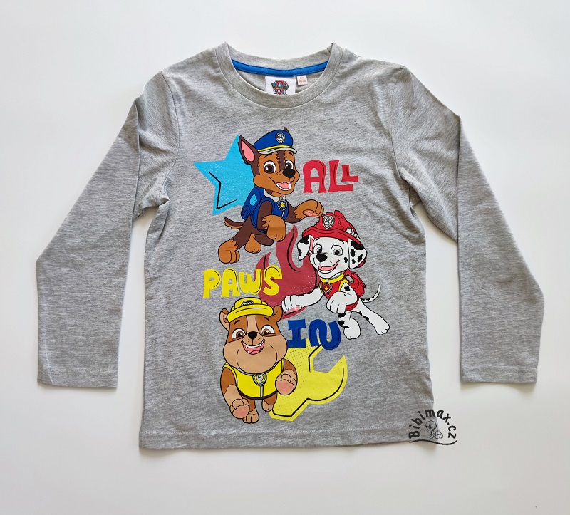 Chlapecké tričko TLAPKOVÁ PATROLA šedé DR