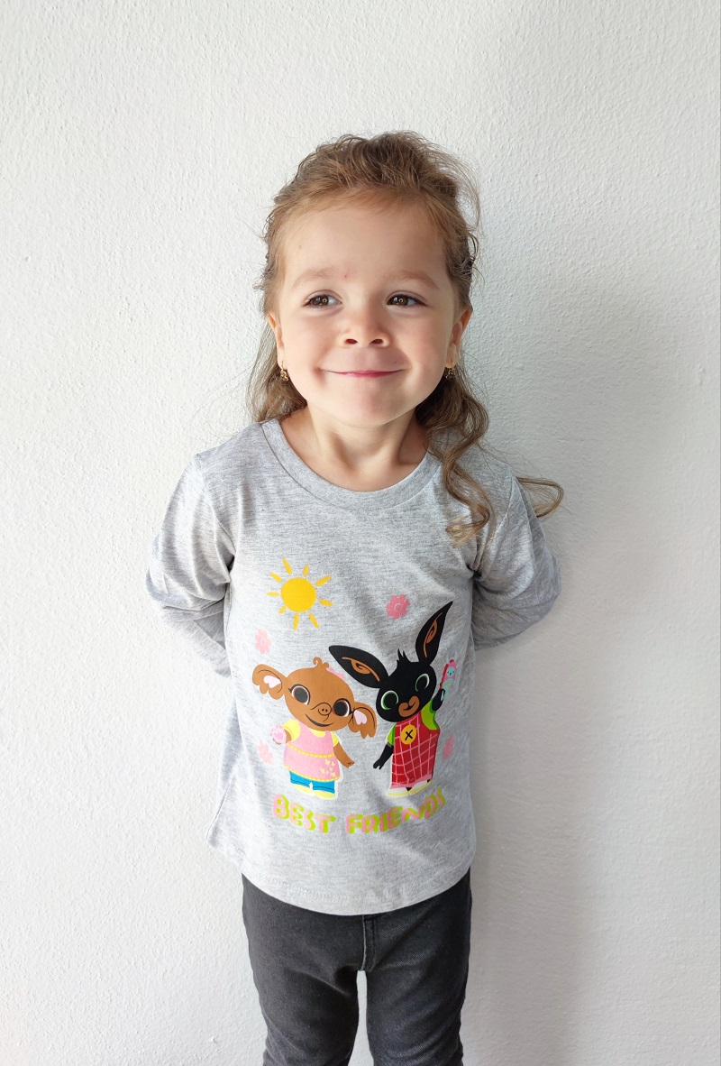 Dívčí tričko BING šedé DR