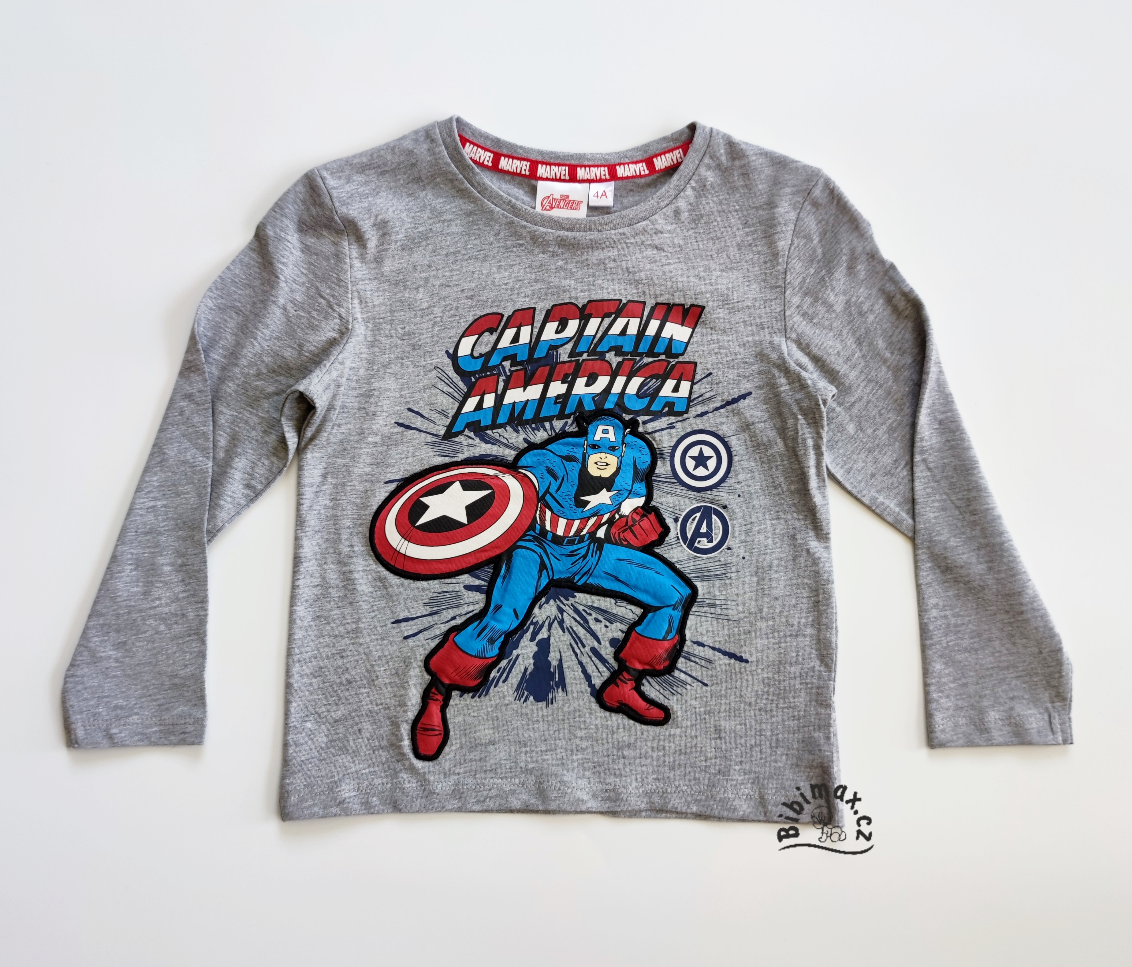 Chlapecké tričko AVENGERS šedé -Capitan Amerika DR