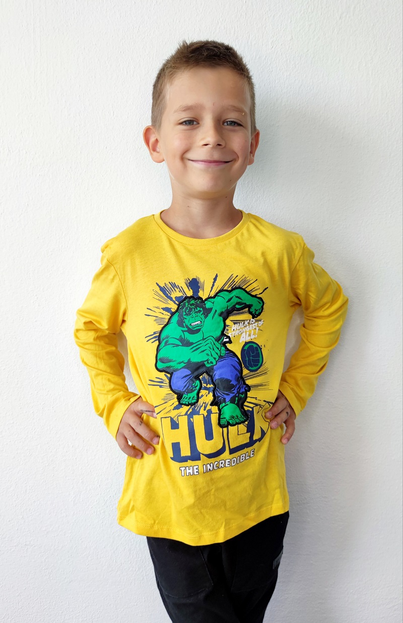 Chlapecké tričko AVENGERS žluté - HULK DR