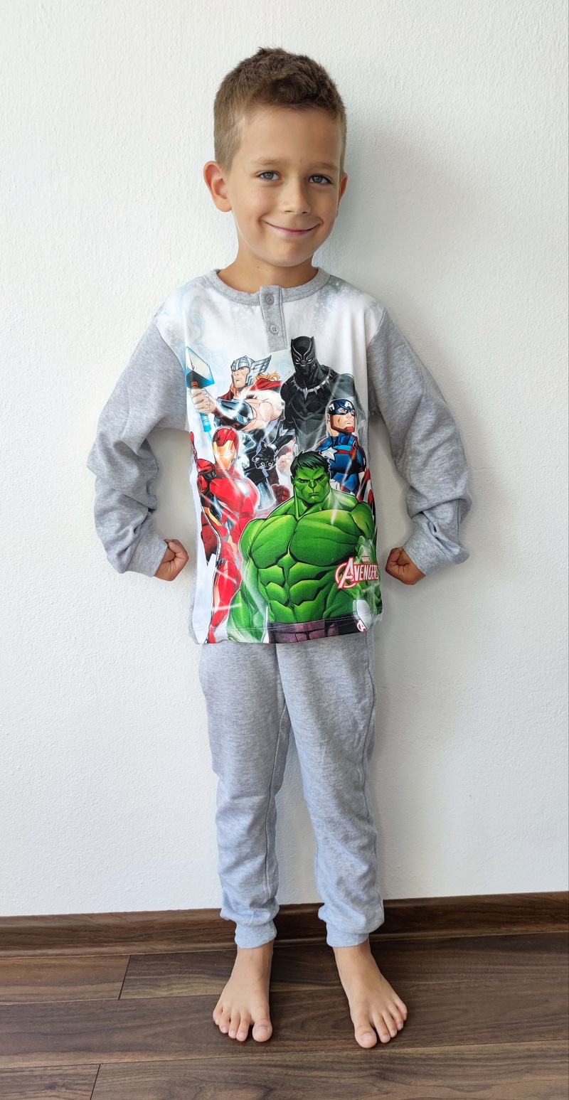 Chlapecké pyžamo AVENGERS světle šedé