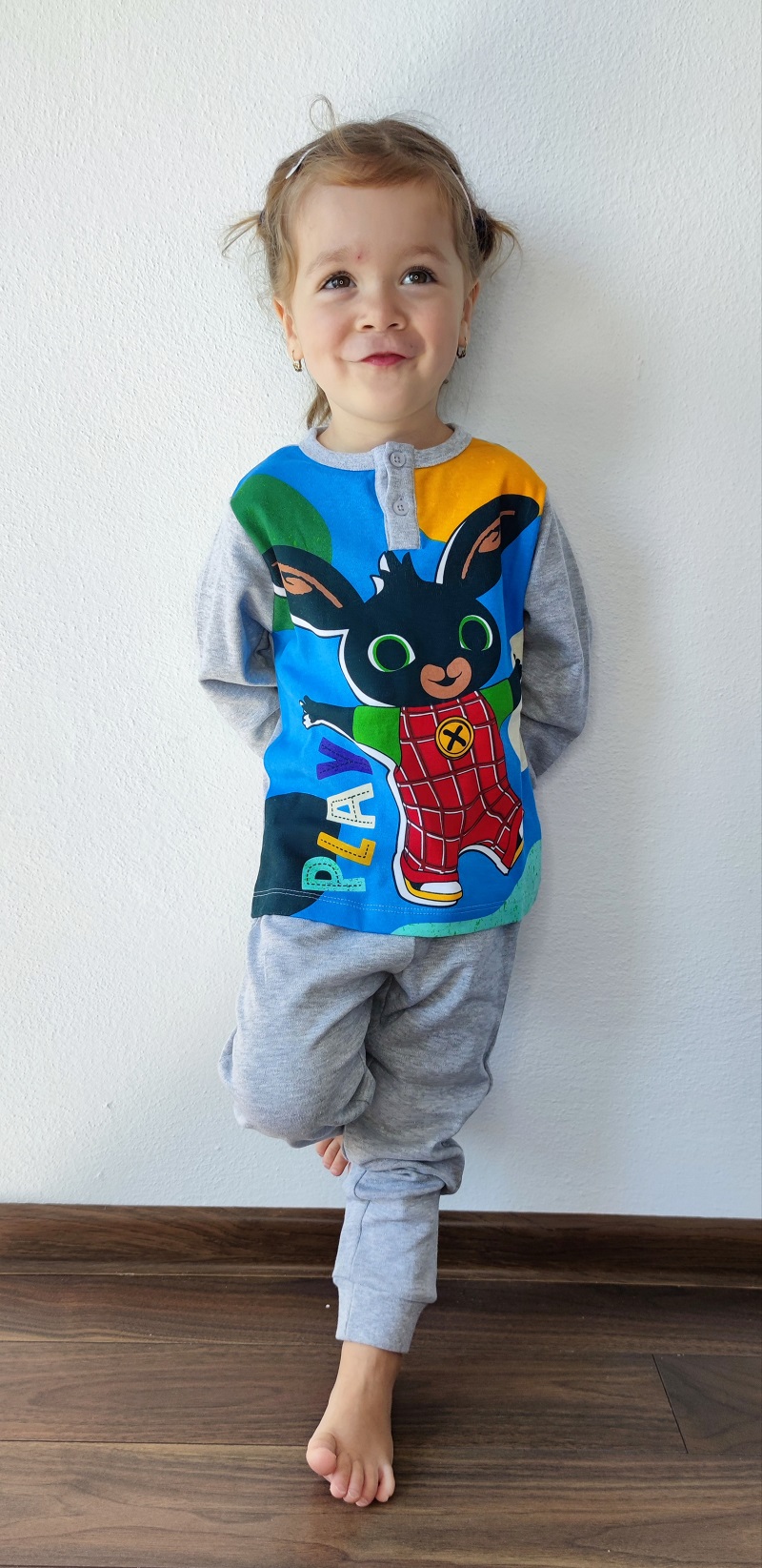 Chlapecké bavlněné pyžamo BING šedé PLAY