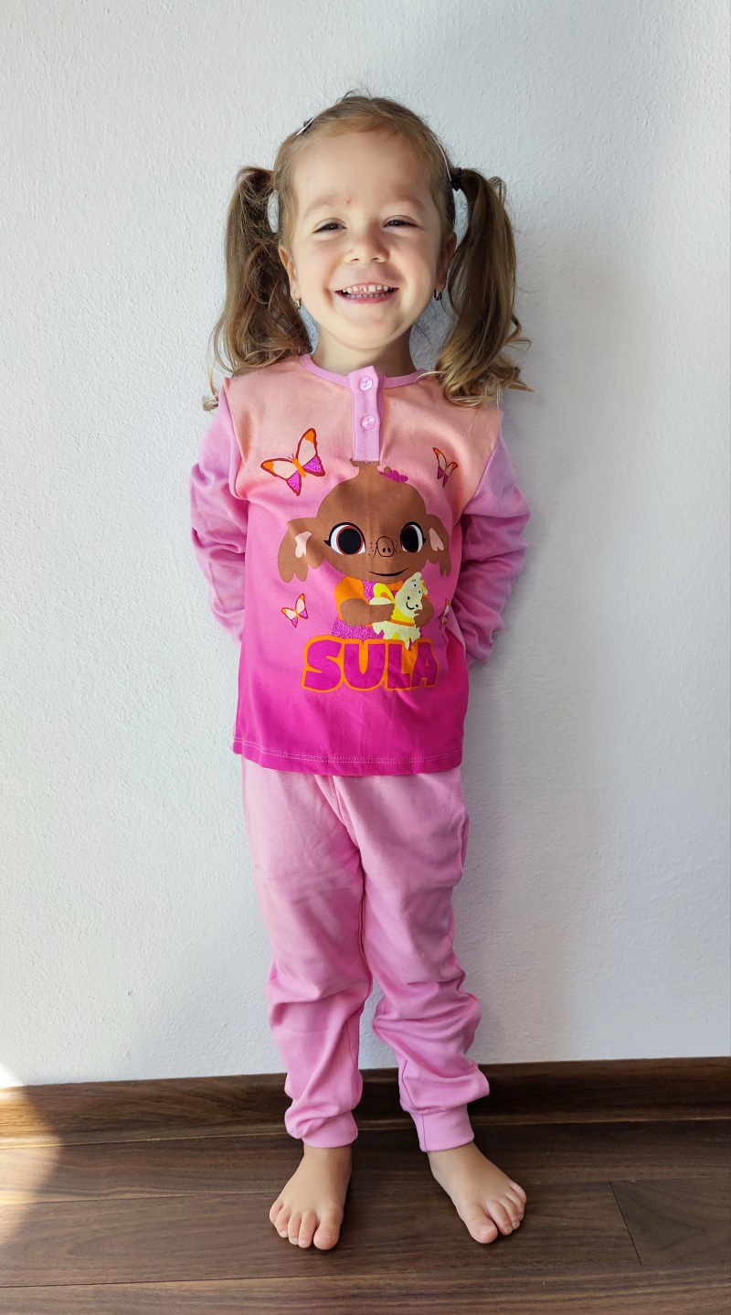 Dívčí pyžamo BING světle růžové