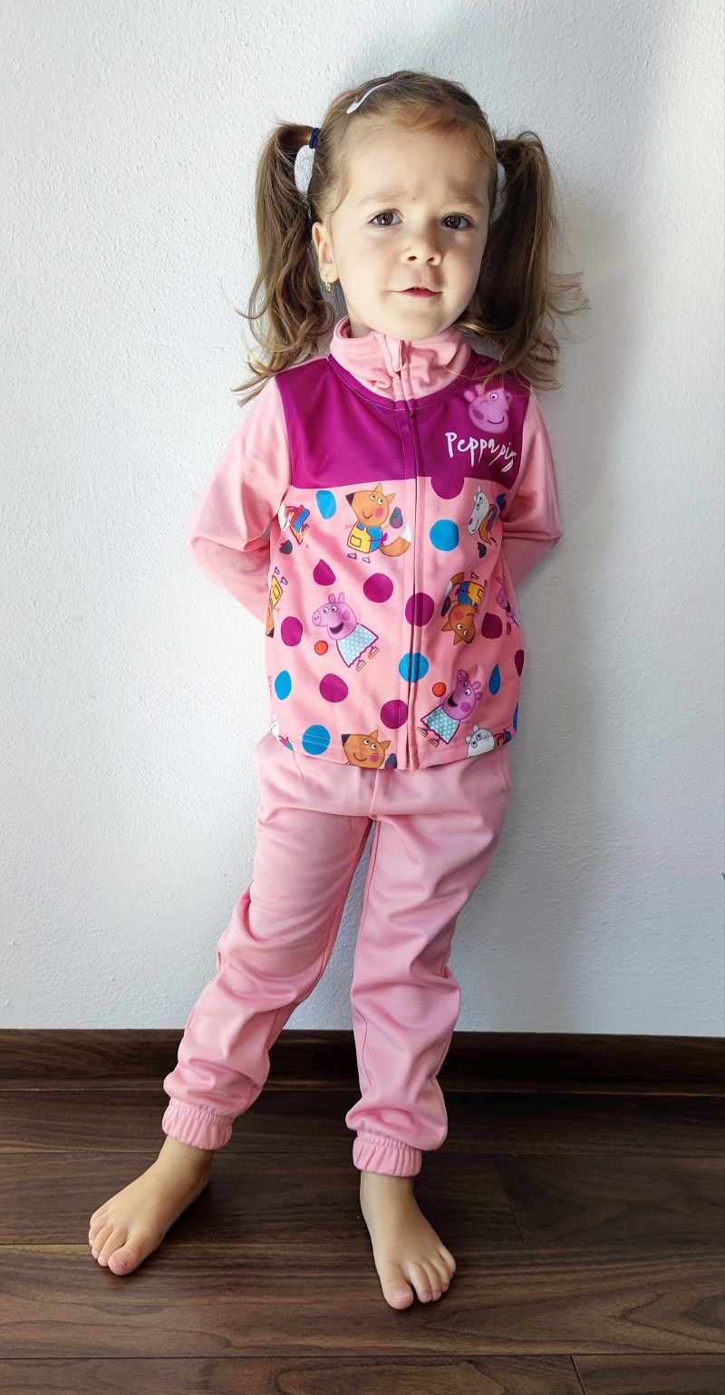 Dívčí tepláková souprava PRASÁTKO PEPPA růžová