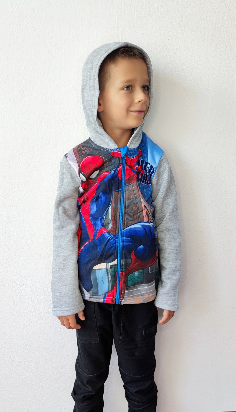 Chlapecká mikina SPIDERMAN šedá