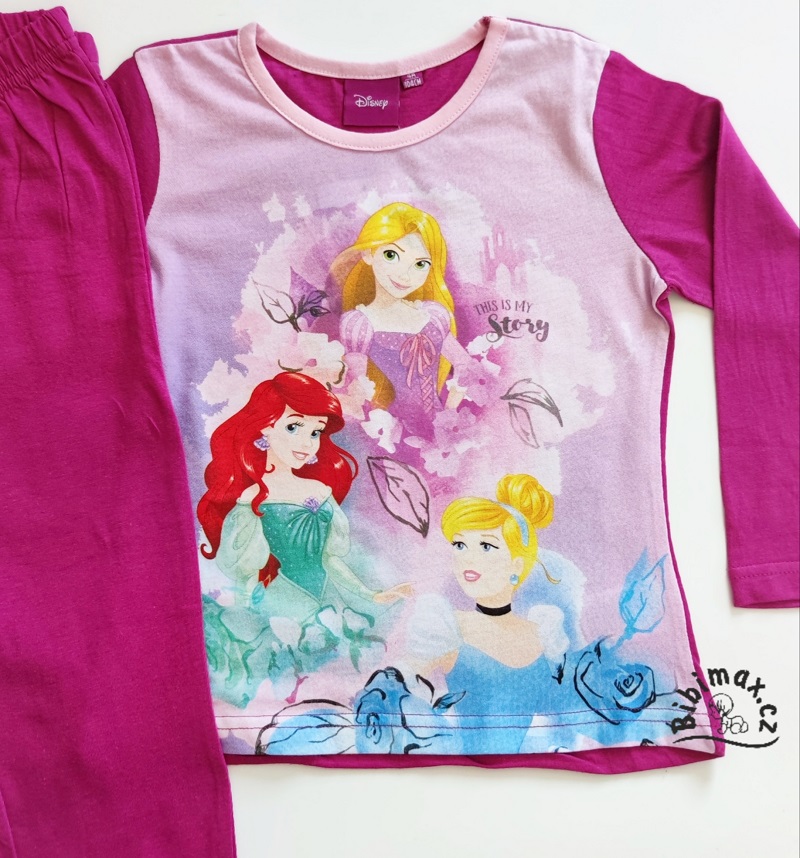 Dívčí pyžamo disney PRINCESS fialkové