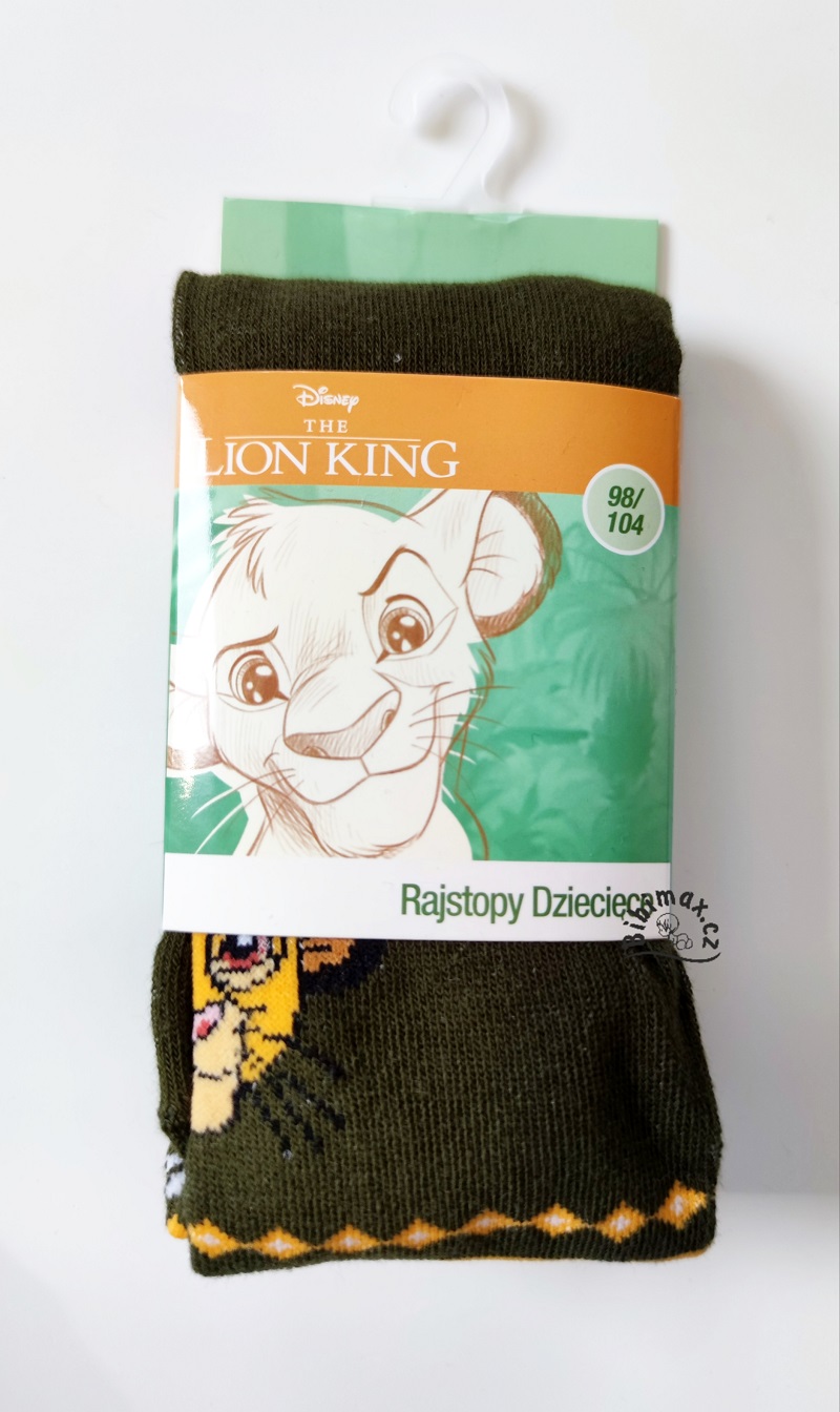 Chlapecké punčocháče LVÍ KRÁL - tmavě zelené