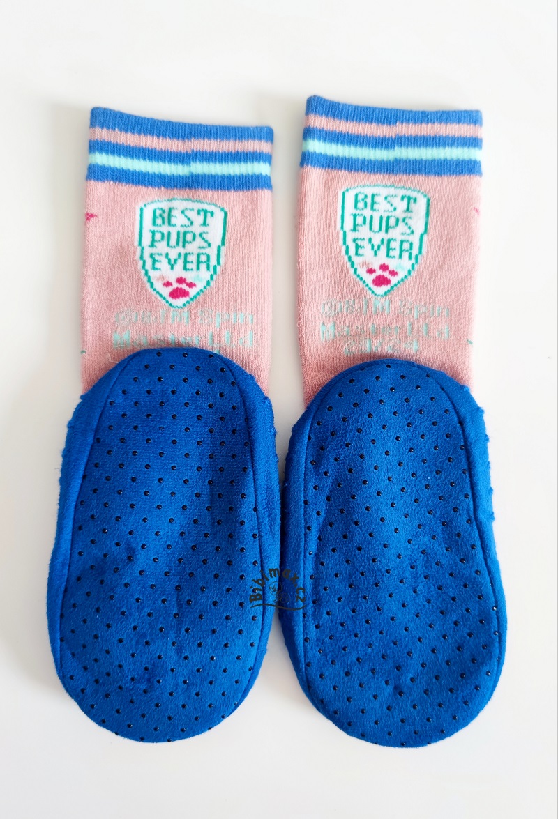Ponožkové papučky TLAPKOVÁ PATROLA růžovo/modré
