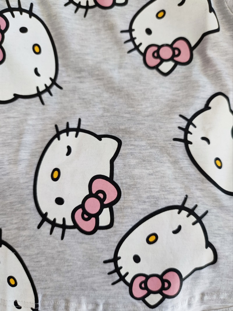 Dívčí pyžamo HELLO KITTY šedo-růžové