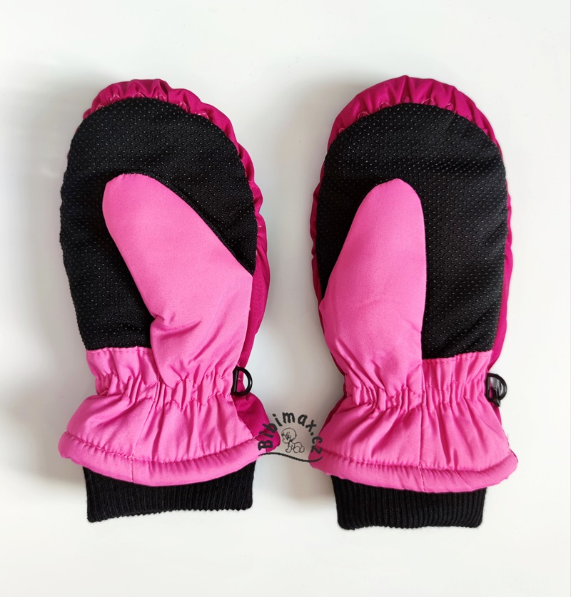 Dívčí zimní rukavice TLAPKOVÁ PATROLA palčáky - růžové M2