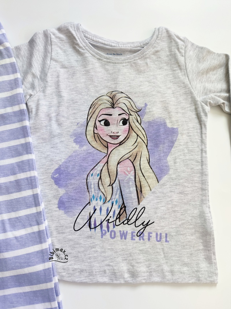 Dívčí pyžamo disney FROZEN šedo-fialové