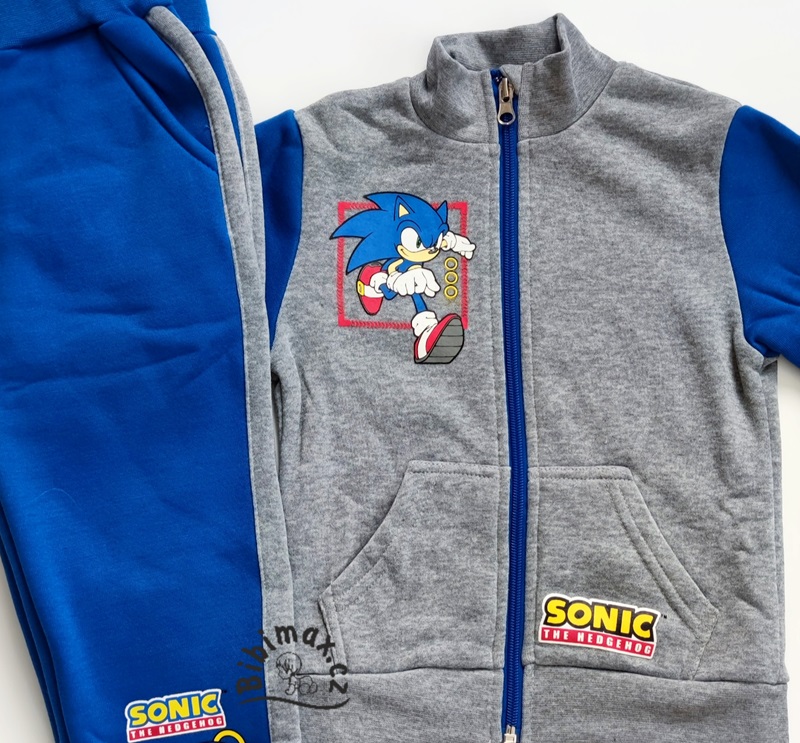 Chlapecká tepláková souprava SONIC šedo/modrá