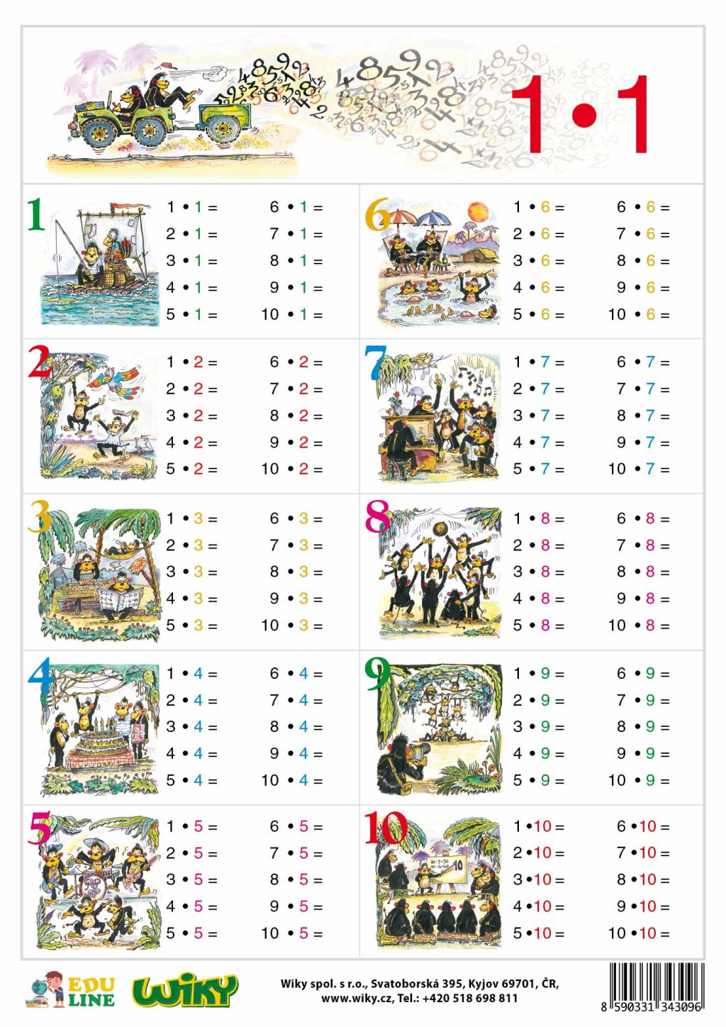 Malá násobilka - edu list -A4