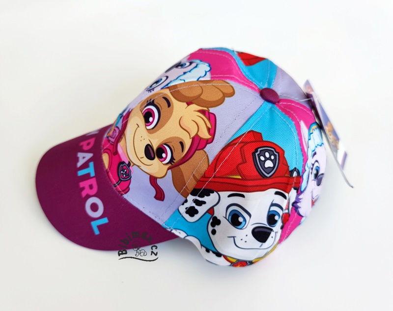 Dívčí kšiltovka TLAPKOVÁ PATROLA tmavě růžová