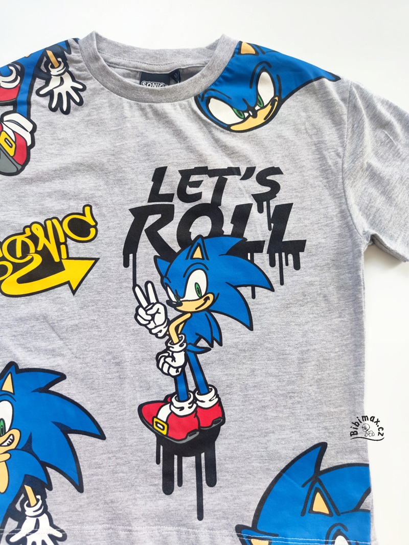 Chlapecké tričko SONIC šedé KR