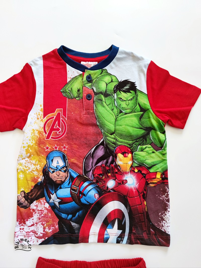 Chlapecké letní pyžamo marvel AVENGERS červené A