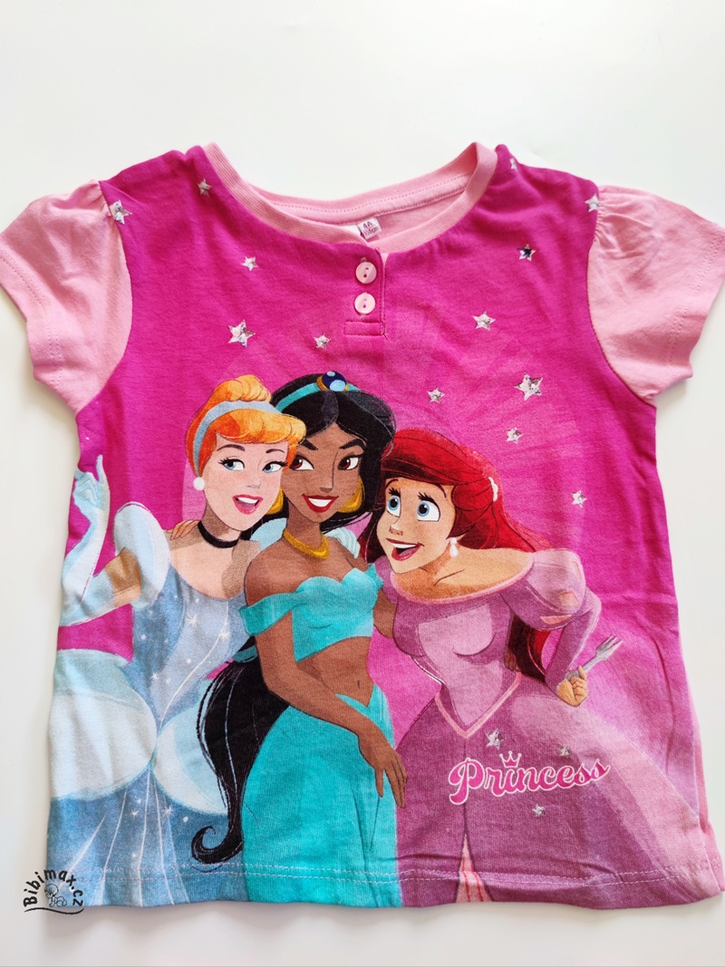Dívčí letní pyžamo Disney PRINCESS - Princezny světle růžové