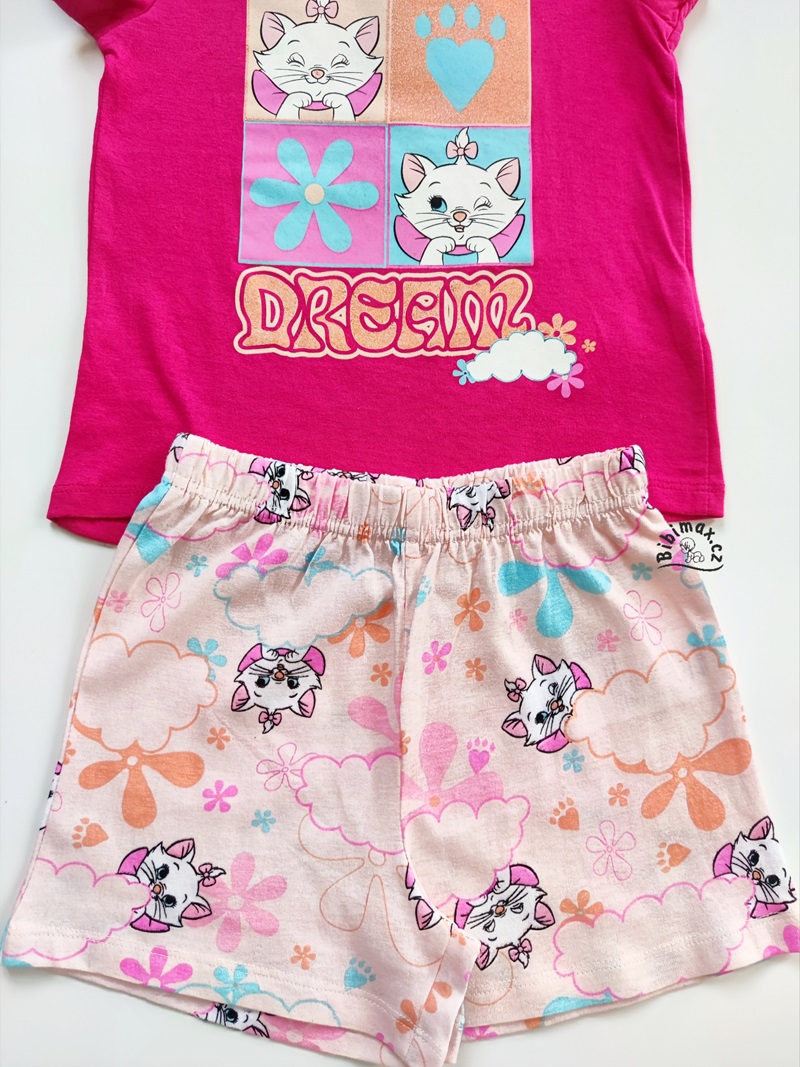 Dívčí letní pyžamo Disney MARIE CAT - růžové