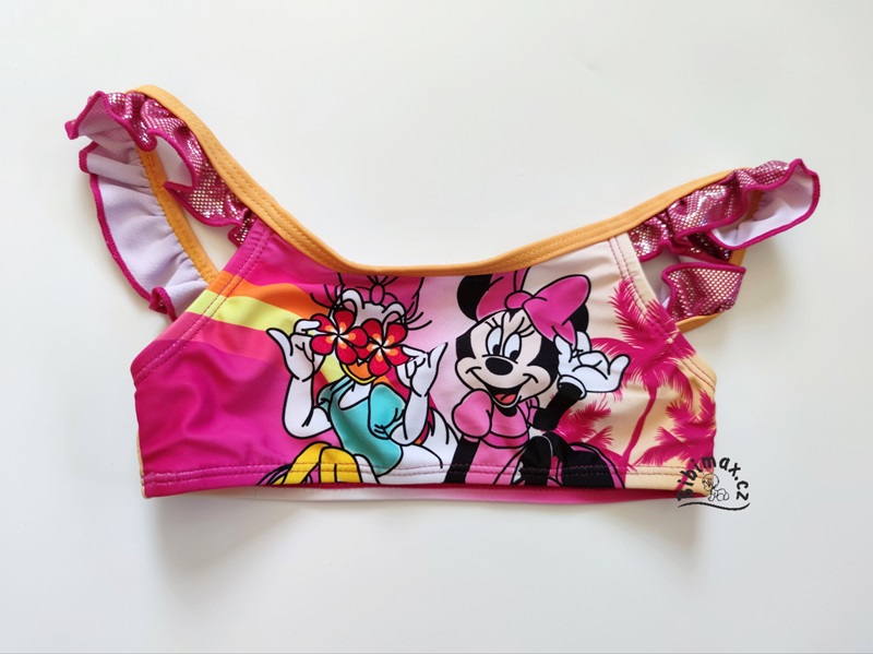 Dívčí dvoudílné plavky Disney MINNIE růžové - lesklé
