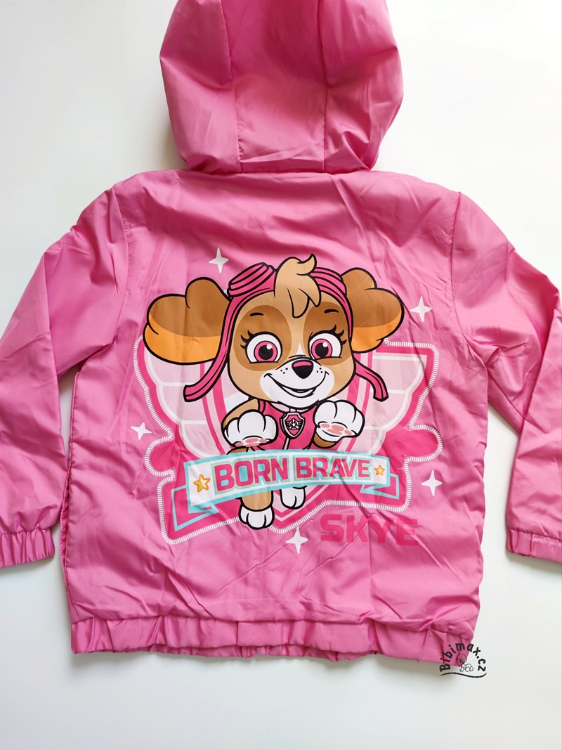 Dívčí šusťáková bunda TLAPKOVÁ PATROLA růžová