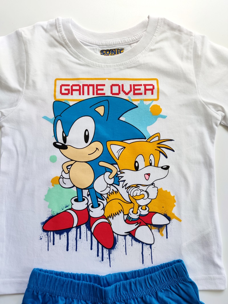 Chlapecký letní pyžamo SONIC bílé